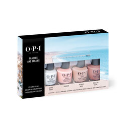 KIT 4 MINI NAIL LACQUER OPI - Beaches and Dreams, soft colors