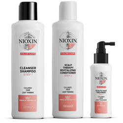 NIOXIN - SISTEMA TRIFASICO ASSOTTIGLIAMENTO LIEVE CAPELLI COLORATI Nioxin Sistema 3 kit 300ml